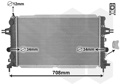 VAN WEZEL Vízhűtő 37002490_VW