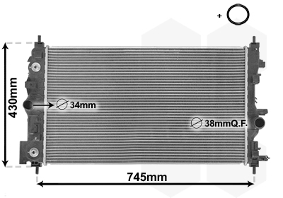 VAN WEZEL Vízhűtő 37002546_VW