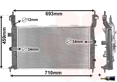 VAN WEZEL Vízhűtő 37002582_VW