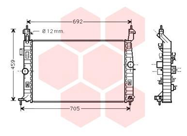 VAN WEZEL Vízhűtő 37002583_VW