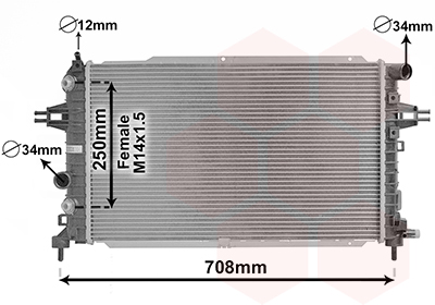 VAN WEZEL Vízhűtő 37002625_VW