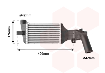 VAN WEZEL Töltőlevegő hűtő 37004325_VW