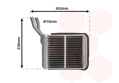 VAN WEZEL Fűtőradiátor 37006205_VW