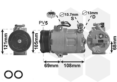 VAN WEZEL Klímakompresszor 3700K138_VW