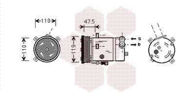 VAN WEZEL Klímakompresszor 3700K277_VW