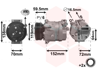 VAN WEZEL Klímakompresszor 3700K279_VW