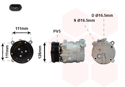 VAN WEZEL Klímakompresszor 3700K280_VW