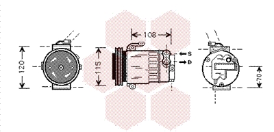 VAN WEZEL Klímakompresszor 3700K312_VW