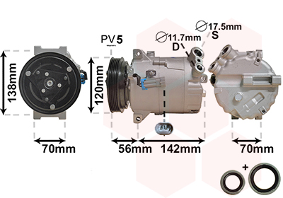 VAN WEZEL Klímakompresszor 3700K313_VW