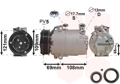 VAN WEZEL Klímakompresszor 3700K317_VW