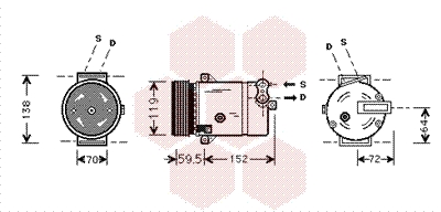 VAN WEZEL Klímakompresszor 3700K318_VW