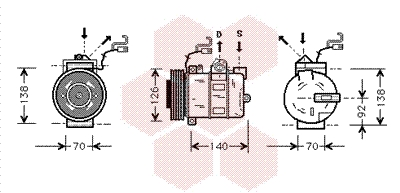 VAN WEZEL Klímakompresszor 3700K327_VW