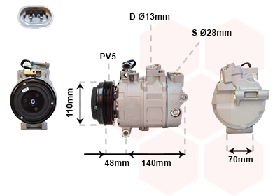 VAN WEZEL Klímakompresszor 3700K356_VW