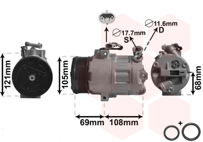 VAN WEZEL Klímakompresszor 3700K358_VW