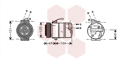 VAN WEZEL Klímakompresszor 3700K373_VW