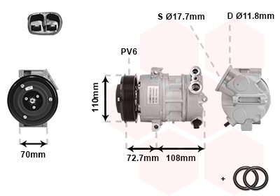 VAN WEZEL Klímakompresszor 3700K419_VW