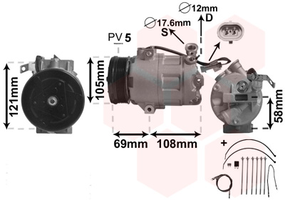 VAN WEZEL Klímakompresszor 3700K427_VW