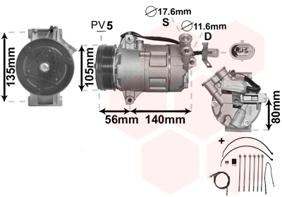 VAN WEZEL Klímakompresszor 3700K428_VW