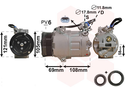 VAN WEZEL Klímakompresszor 3700K438_VW