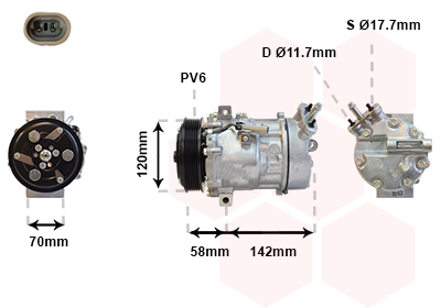 VAN WEZEL Klímakompresszor 3700K448_VW