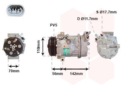 VAN WEZEL Klímakompresszor 3700K449_VW