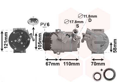 VAN WEZEL Klímakompresszor 3700K494_VW