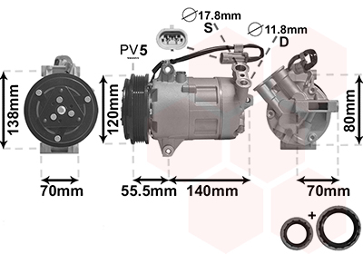 VAN WEZEL Klímakompresszor 3700K498_VW