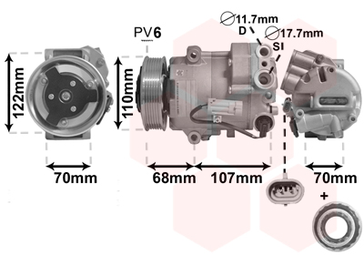 VAN WEZEL Klímakompresszor 3700K594_VW