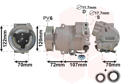 VAN WEZEL Klímakompresszor 3700K595_VW