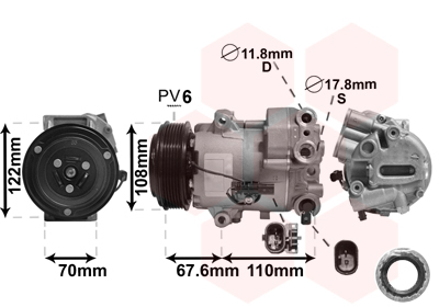 VAN WEZEL Klímakompresszor 3700K605_VW