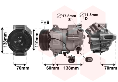 VAN WEZEL Klímakompresszor 3700K607_VW