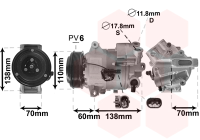 VAN WEZEL Klímakompresszor 3700K616_VW