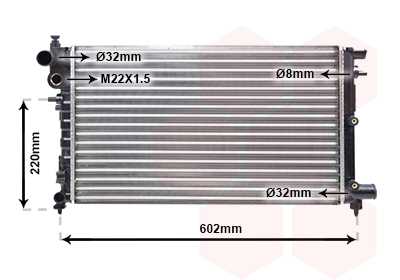 VAN WEZEL Vízhűtő 40002004_VW