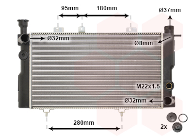 VAN WEZEL Vízhűtő 40002096_VW