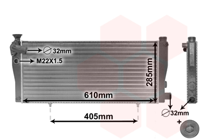 VAN WEZEL Vízhűtő 40002099_VW