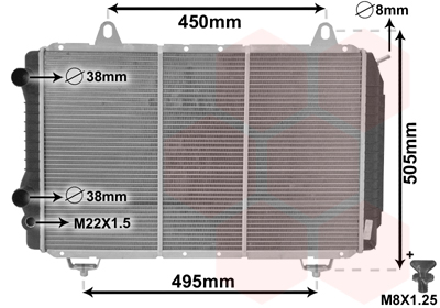 VAN WEZEL Vízhűtő 40002112_VW