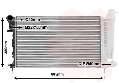 VAN WEZEL Vízhűtő 40002136_VW