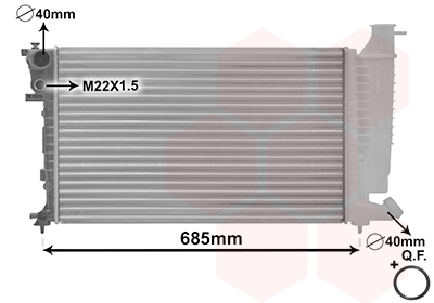 VAN WEZEL Vízhűtő 40002137_VW