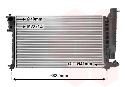 VAN WEZEL Vízhűtő 40002148_VW