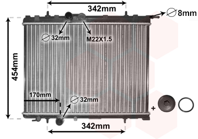 VAN WEZEL Vízhűtő 40002189_VW