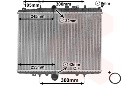 VAN WEZEL Vízhűtő 40002198_VW