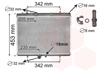 VAN WEZEL Vízhűtő 40002249_VW