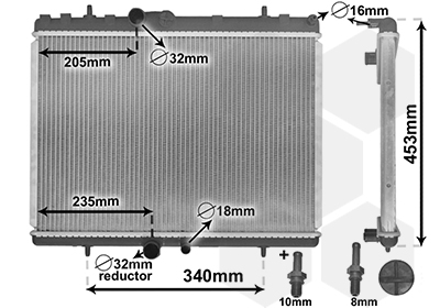 VAN WEZEL Vízhűtő 40002269_VW