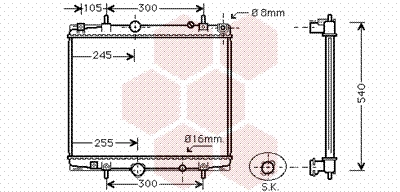 VAN WEZEL Vízhűtő 40002274_VW