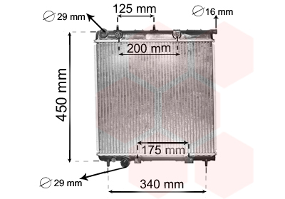 VAN WEZEL Vízhűtő 40002288_VW