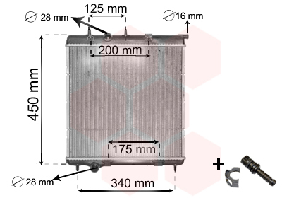 VAN WEZEL Vízhűtő 40002298_VW