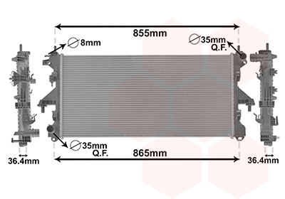 VAN WEZEL Vízhűtő 40002304_VW