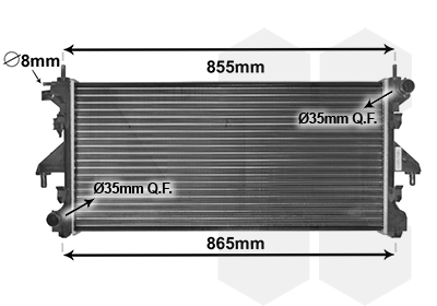 VAN WEZEL Vízhűtő 40002308_VW