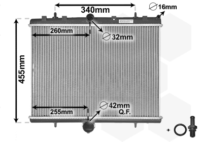 VAN WEZEL Vízhűtő 40002314_VW