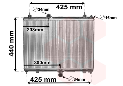 VAN WEZEL Vízhűtő 40002358_VW